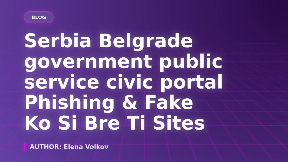 Phishing and Fake Ko Si Bre Ti Sites